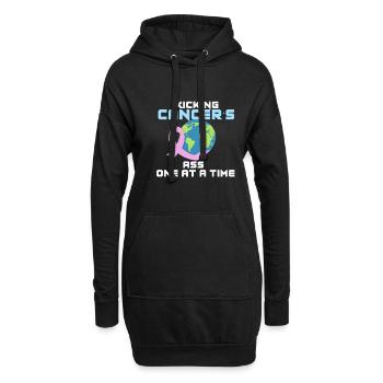 Dem Krebs in den Arsch treten - einer nach dem and - Hoodie-Kleid - Schwarz - Vorne