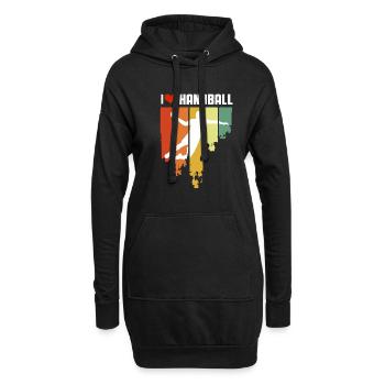 I Love Handball Vintage Edition - Hoodie-Kleid - Schwarz - Vorne
