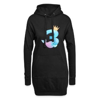 Geburtstag Meerjungfrau Zahl 3 Jahre Alt Baby Kind - Hoodie-Kleid - Schwarz - Vorne