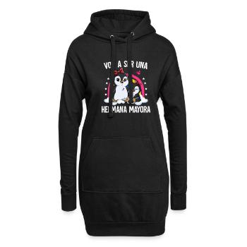 I'm Going To Be Big Sister Penguin - Hoodie Dress - black - Front