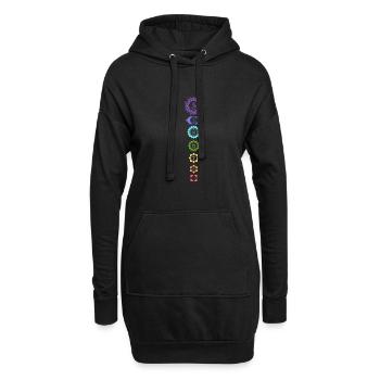 Reiki -Meister Ganzheitlicher Spiritueller Chakra - Hoodie-Kleid - Schwarz - Vorne