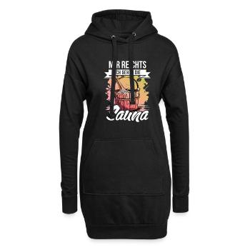 Mir Reichts Sauna - Saunieren Saunameister - Hoodie-Kleid - Schwarz - Vorne