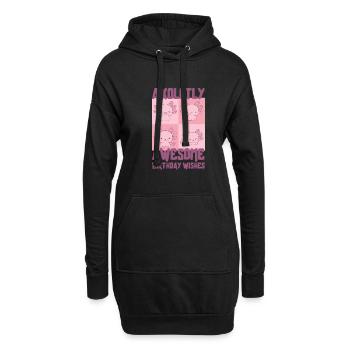 Axolotl Geburtstagsfeier - Hoodie-Kleid - Schwarz - Vorne