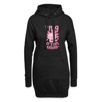 Axolotl Geburtstagsfeier - Hoodie-Kleid - Schwarz - Vorne