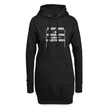 Tout avec modération, sauf les haltérophiles de gymnastique suédoise - Sweat-shirt à capuche long Femme - noir - Devant