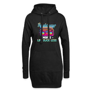 Breakdance Macht Das Leben Weniger Scheiße - Hoodie-Kleid - Schwarz - Vorne