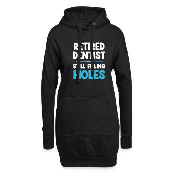Un dentiste à la retraite comble toujours les trous - Sweat-shirt à capuche long Femme - noir - Devant