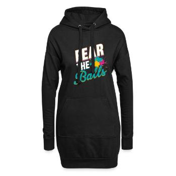 Fear The Balls Funny - Hoodie Dress - black - Front