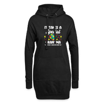 Il faut une grand-mère spéciale pour avoir un TDAH autiste - Sweat-shirt à capuche long Femme - noir - Devant