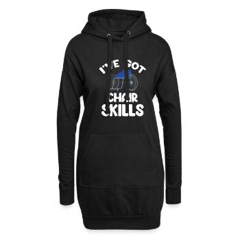 J’ai des compétences de chaise drôle paralympique - Sweat-shirt à capuche long Femme - noir - Devant