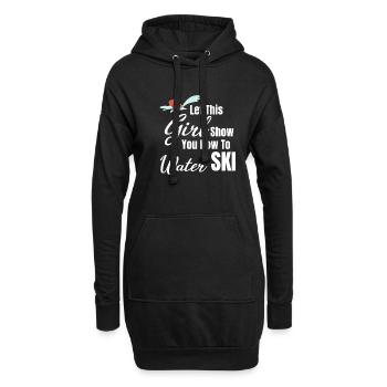 Laissez cette fille vous montrer comment - Sweat-shirt à capuche long Femme - noir - Devant