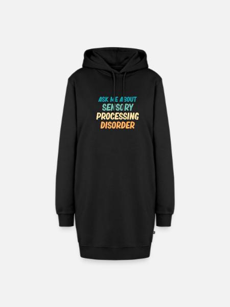 Eltern mit bes Fragen Sie Mich Nach Dem Spd-bewuss - Hoodie-Kleid - Schwarz