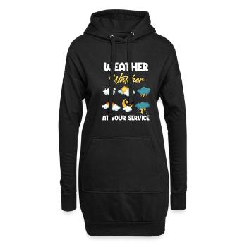 Wetterbeobachter Zu Ihren Diensten Lustiger - Hoodie-Kleid - Schwarz - Vorne