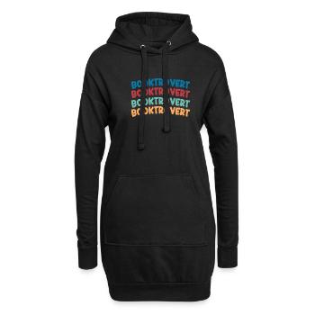 Bookverted Book Lover Bookworm - Hoodie Dress - black - Front