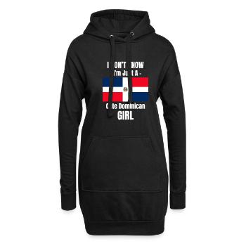 Ich Weiß Nicht, Dass Ich Nur Ein Süßes - Hoodie-Kleid - Schwarz - Vorne