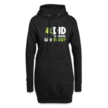 Hat Jemand Frosch Gesagt? Lustige Froschliebhaber - Hoodie-Kleid - Schwarz - Vorne