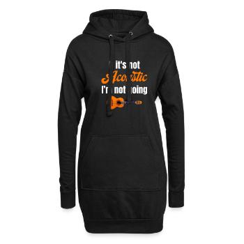Wenn Es Nicht Akustisch Ist, Gehe Ich Nicht Zum - Hoodie-Kleid - Schwarz - Vorne