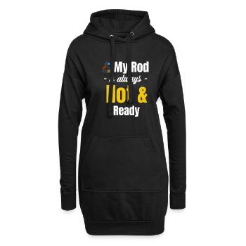 My staff is always hot and ready. Jollier - Hoodie Dress - black - Front