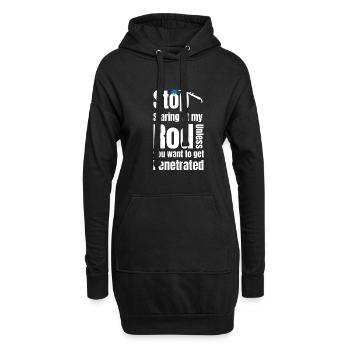 Stop staring at my rod unless - Hoodie Dress - black - Front