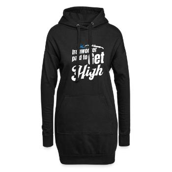 Des ferronniers payés pour embaucher des artisans de haut niveau - Sweat-shirt à capuche long Femme - noir - Devant