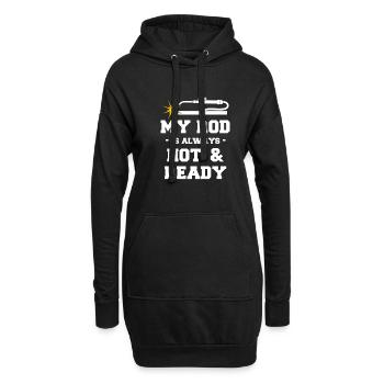 My rod is always hot and ready funnier - Hoodie Dress - black - Front