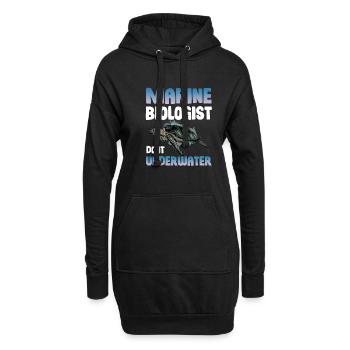Marine biologist makes it underwater zookeeper - Hoodie Dress - black - Front