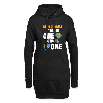 Neurologe Es Braucht Einen, Um Einen Lustigen - Hoodie-Kleid - Schwarz - Vorne