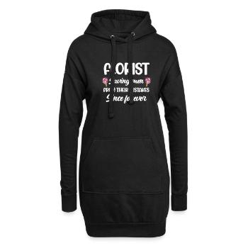 Les fleuristes sauvent des hommes de leur vie depuis des lustres. - Sweat-shirt à capuche long Femme - noir - Devant