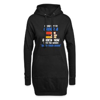 N’essayez jamais de tuer un rat de bibliothèque avec le - Sweat-shirt à capuche long Femme - noir - Devant