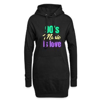 La musique des années 90 est l’amour Boomer drôle - Sweat-shirt à capuche long Femme - noir - Devant