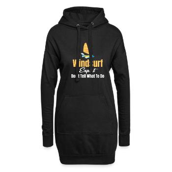 Windsurf-experte, Sag Mir Nicht, Was Ich Beim - Hoodie-Kleid - Schwarz - Vorne