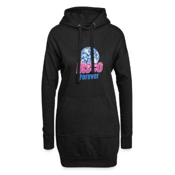 Disco Forever Lover Classic Groovy Vintage - Hoodie-Kleid - Schwarz - Vorne