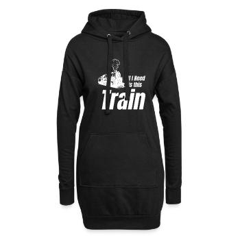 Tout ce dont j’ai besoin, c’est de ce machiniste pour - Sweat-shirt à capuche long Femme - noir - Devant