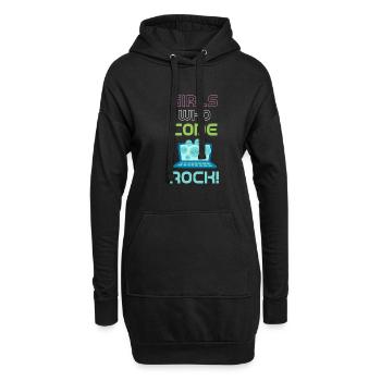 Les filles qui codent, c’est génial ! Programmeur - Sweat-shirt à capuche long Femme - noir - Devant
