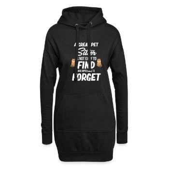 Ein Guter Tiersitter Ist Nicht Leicht Zu Finden - Hoodie-Kleid - Schwarz - Vorne