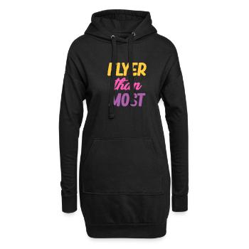 Flyer comme le Cheer Flyer le plus drôle - Sweat-shirt à capuche long Femme - noir - Devant