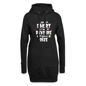 Ich Bin Nicht Klein Ich Bin Kita-erzieherin - Hoodie-Kleid - Schwarz - Vorne