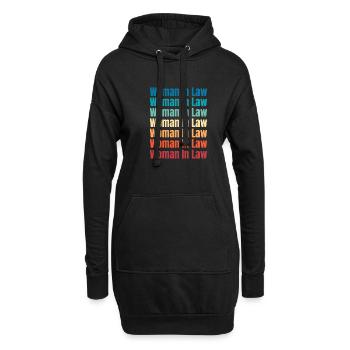 Frauen Im Gesetz Anwältin Mädchen Feminismus - Hoodie-Kleid - Schwarz - Vorne