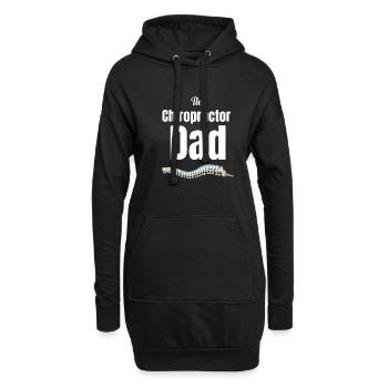 Der Chiropraktiker Papa, Körperliche Massage, - Hoodie-Kleid - Schwarz - Vorne
