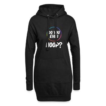 Reifen Sie Überhaupt? Funny Hooping Jugglers - Hoodie-Kleid - Schwarz - Vorne