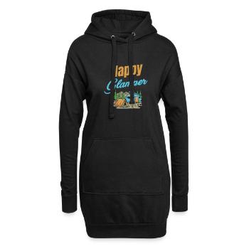 Happy Glamper Funny Hiker Adventure S'mores - Hoodie-Kleid - Schwarz - Vorne