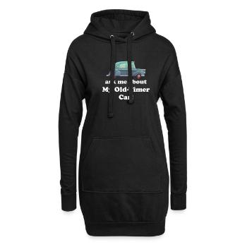 Fragen Sie Mich Nach Meinem Oldtimer-auto! Muscle - Hoodie-Kleid - Schwarz - Vorne