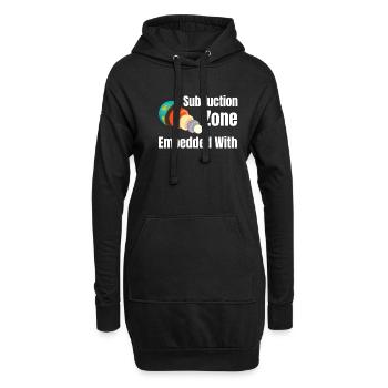 Subduktionszone Eingebettet In Funny Seismologist - Hoodie-Kleid - Schwarz - Vorne