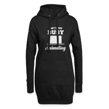 Ich Kann Nicht, Ich Bin Sehr Damit Beschäftigt, - Hoodie-Kleid - Schwarz - Vorne
