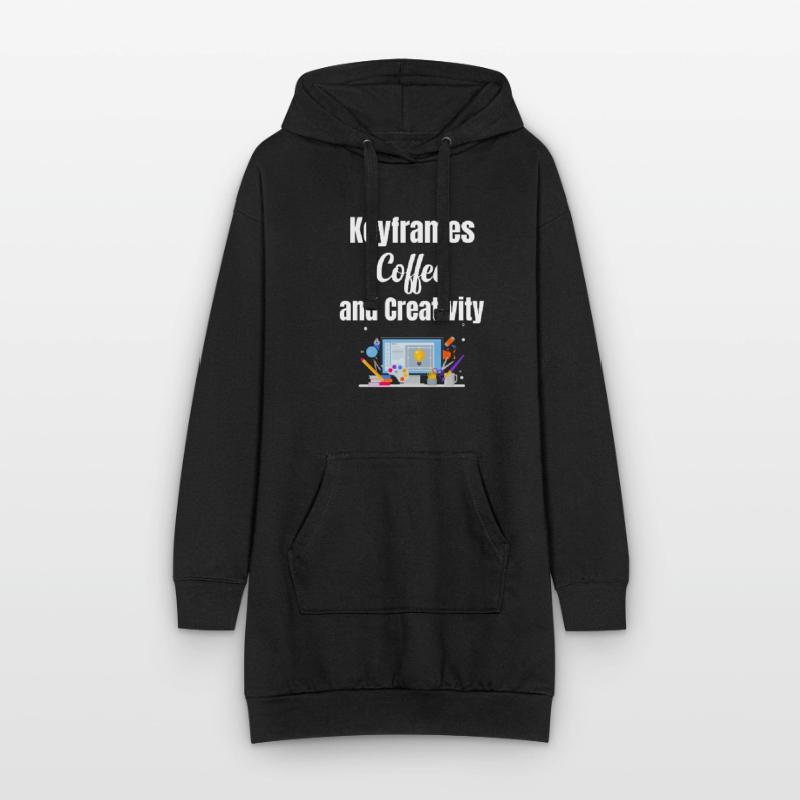 Keyframes, coffee and creativity funnier Hoodie Dress