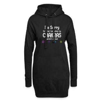 Es Tut Mir Leid, Was Ich Gesagt Habe, Als Meine - Hoodie-Kleid - Schwarz - Vorne