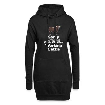 Entschuldigung Für Das, Was Ich Gesagt Habe, Als - Hoodie-Kleid - Schwarz - Vorne