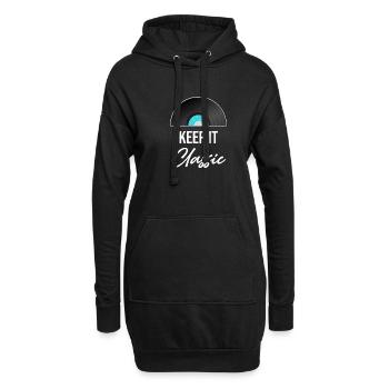 Keep It Classic Vinyle Collector Antique Rustique - Sweat-shirt à capuche long Femme - noir - Devant