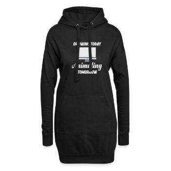 Heute Zeichnen, Morgen Animieren Kunstdesigner - Hoodie-Kleid - Schwarz - Vorne