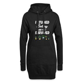 Ich Habe Botanik Studiert Und Ja, Ich Habe - Hoodie-Kleid - Schwarz - Vorne